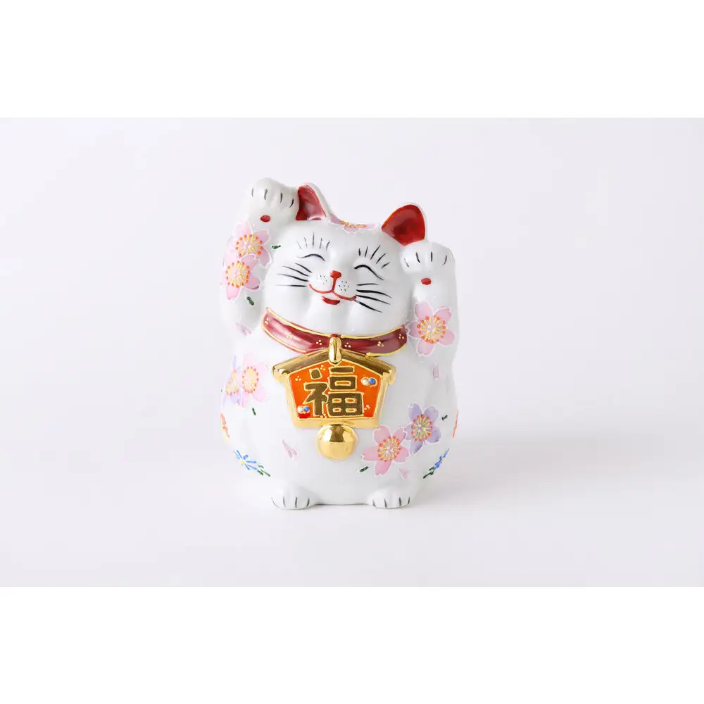 4.5号絵馬両手招き猫　桜盛