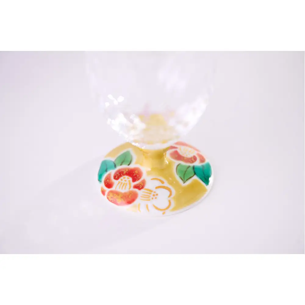 ペアフリーグラス小（格子）山茶花