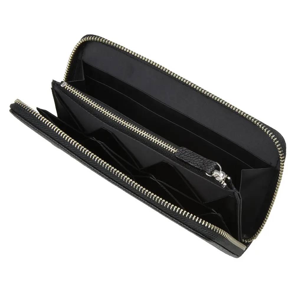 FUKUNARY 広島レザー 本革 牛革 千菱 長財布 Bシュリンク ブラック HL001-BK
