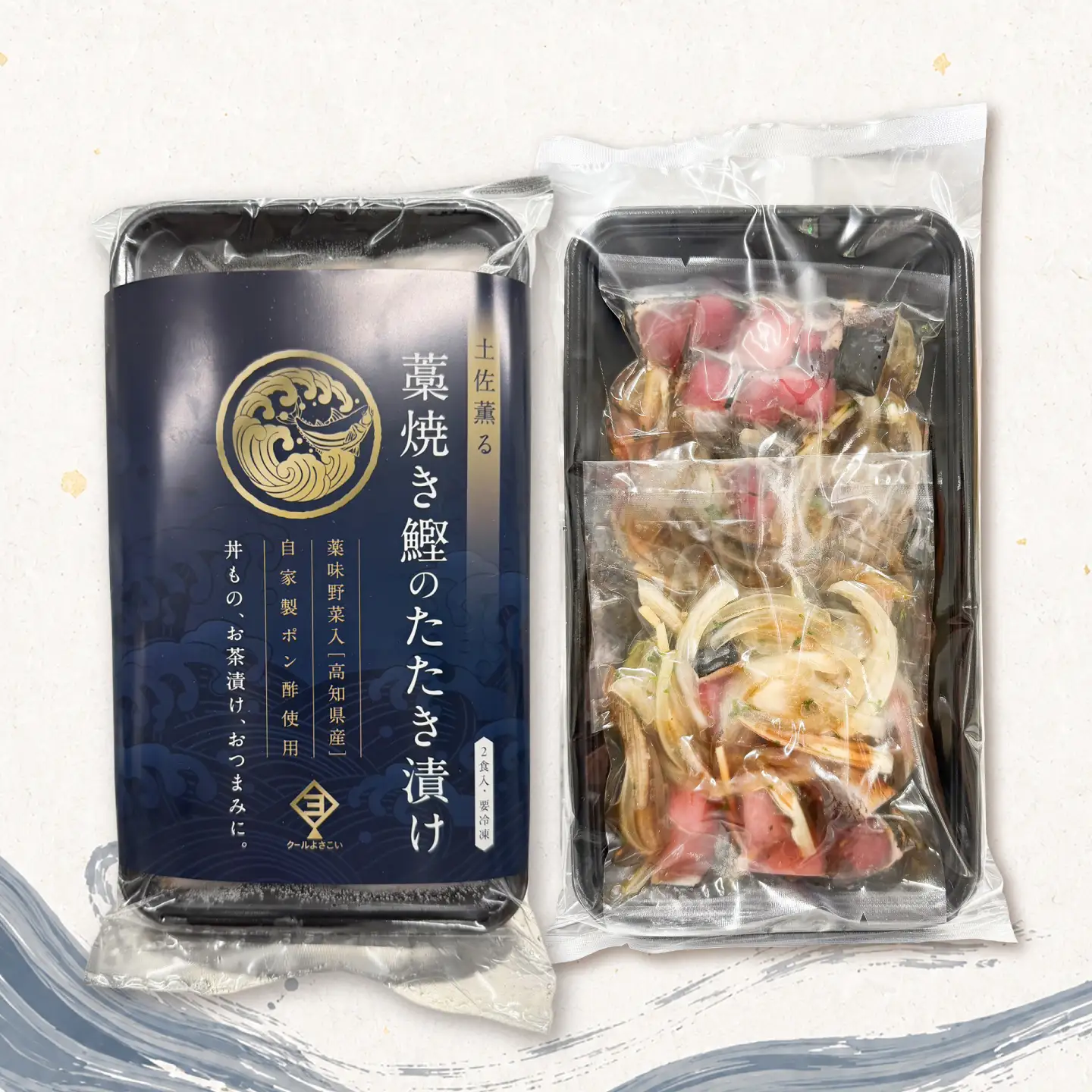 土佐薫る 藁焼き鰹のたたき漬け 2セット / 鰹 かつお カツオ 藁焼き 鰹のたたき たたき  魚介類 海鮮 グルメ 老舗 晩酌 おつまみ 高知 土佐市 惣菜【クールよさこい食品】[BQDJ003]