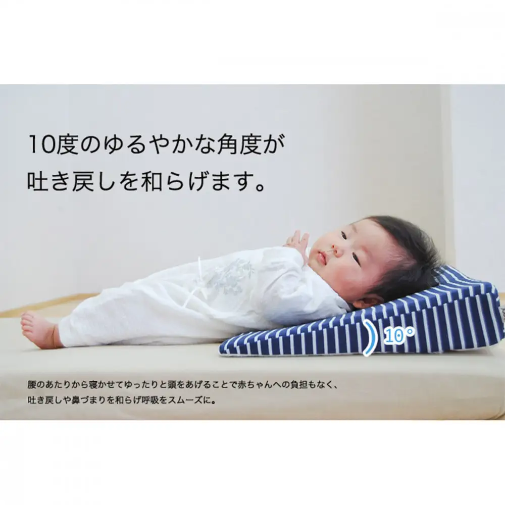 3134-9999-51■サンデシカ 吐き戻しを和らげる枕 6重ガーゼ ベビー スリーピング ピロー まくら くも