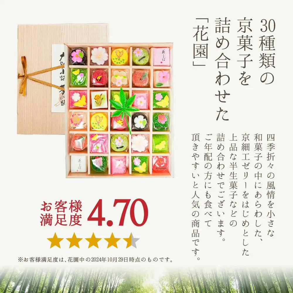 四季の京菓子詰合せ 花園（中）30個入り 京菓子 スイーツ