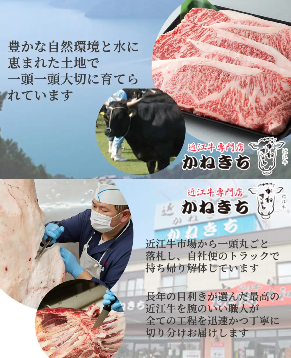 【 1カ月毎3回定期便 】 【 髙島屋選定品 】 近江牛専門店かねきち 近江牛三昧3カ月コース【月10セット限り】 K41 上カルビ サーロイン ステーキ サーロインステーキ 焼肉 希少部位 ミスジ イチボ 三角バラ