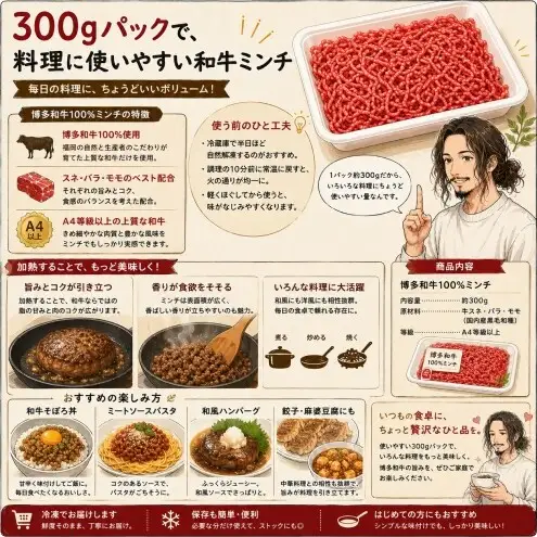 博多和牛 A4～A5 ミンチ 約300g×2パック 合計600g  ひき肉 牛 牛肉 お肉 肉 牛スネ バラ モモ 料理 ※配送不可：離島