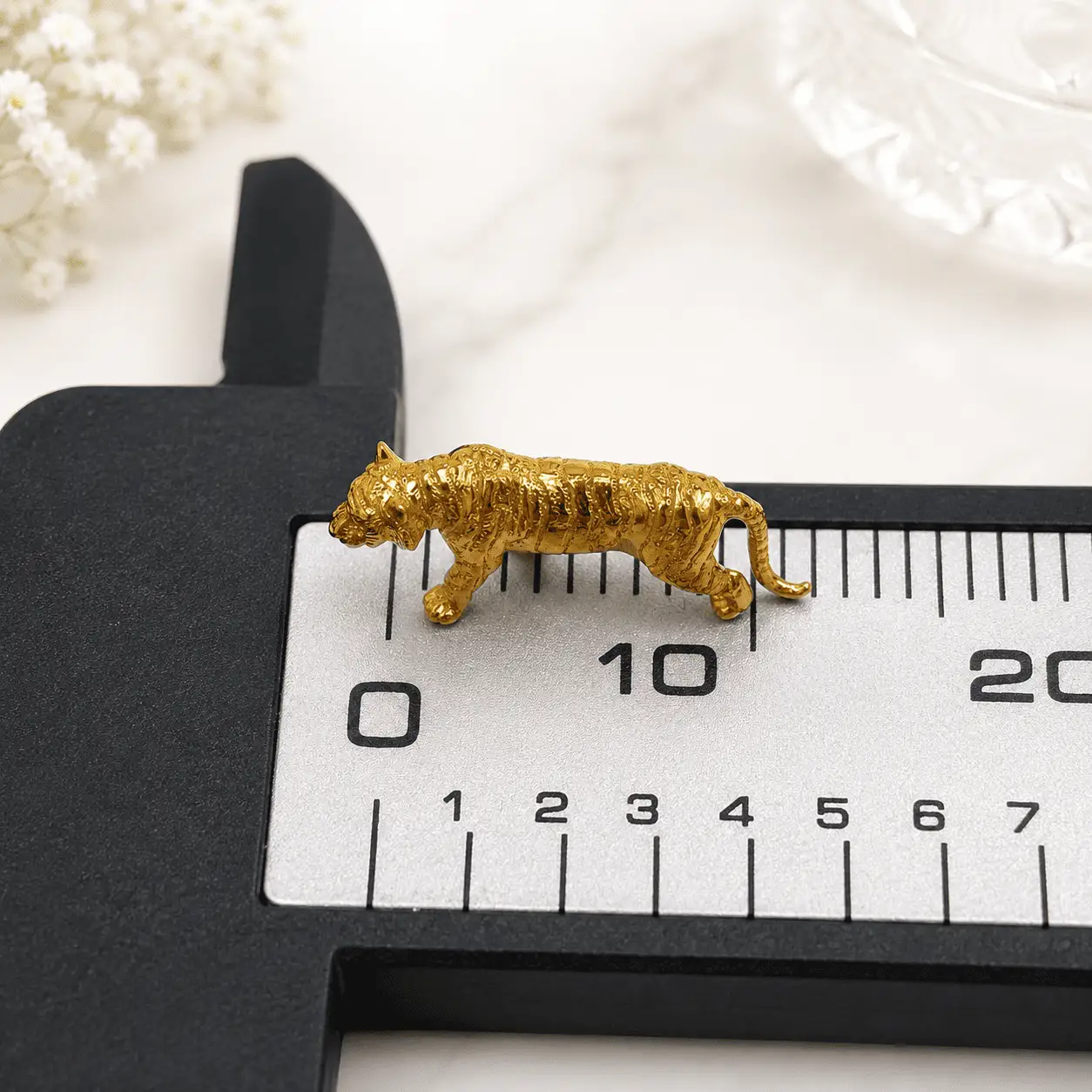 【造幣局ホールマーク入り】純金　虎　置物 約１g　【縁起物13シリーズ】　252-037