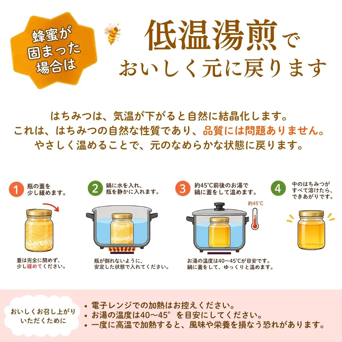 国産 天然 はちみつ 百花蜜 500g 1瓶 芳川養蜂場