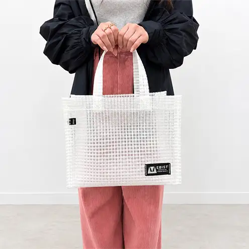 EBIST クリアトート 透明 トート バッグ かばん カバン 鞄 くりあ アウトドア　Lサイズ