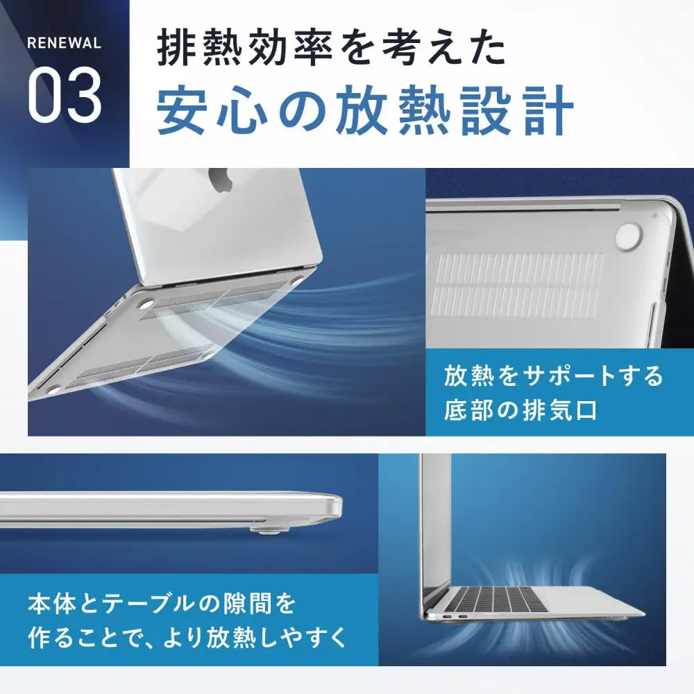【堺市企画】Macbook カバー Air15inch クリア HOGOTECH