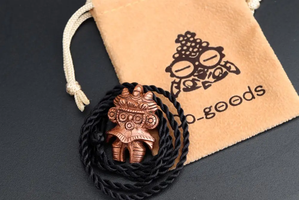 　【縄文アクセサリーDo_goods】純銅製 みみずく土偶のネックレス　700-107　  [5839-2358]