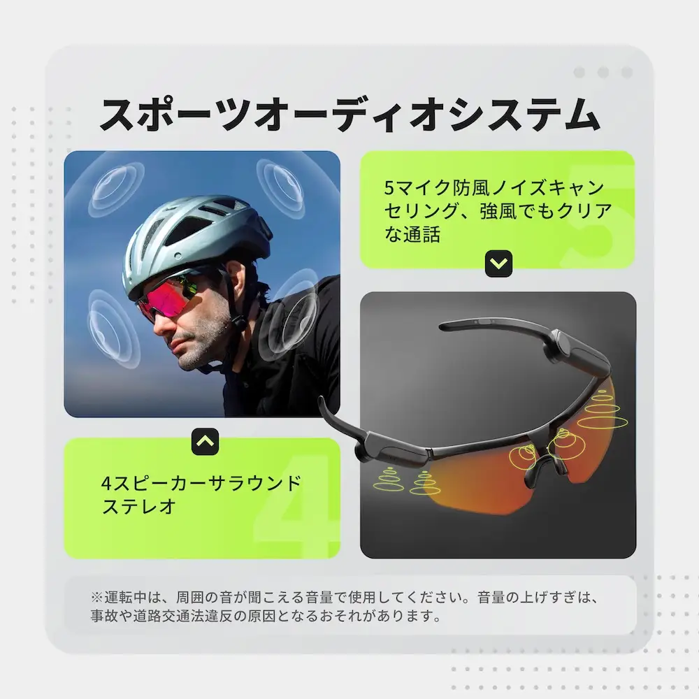 BleeqUp Ranger 4-in-1 AIスポーツカメラグラス [1639]