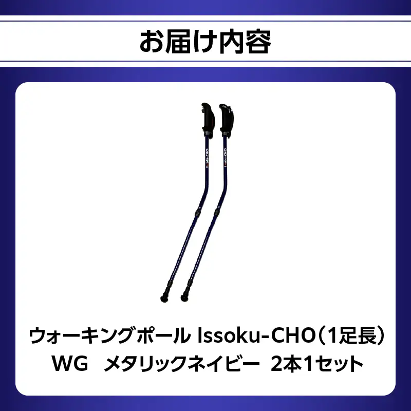 ウォーキング Issoku-CHO（1足長） WG メタリックネイビー 2本1セット R17027