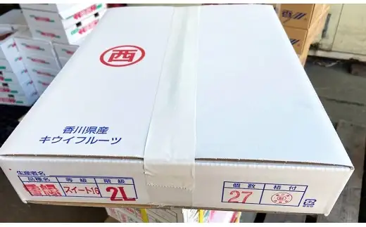香川県産 香緑キウイ 約3.5㎏　3L-L　24－30玉入_Z2600541