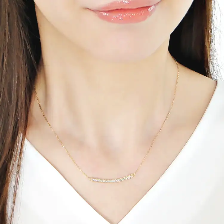 ネックレス レディース K18YG イエローゴールド ダイヤモンド 0.30ct【 f183-k18yg 】