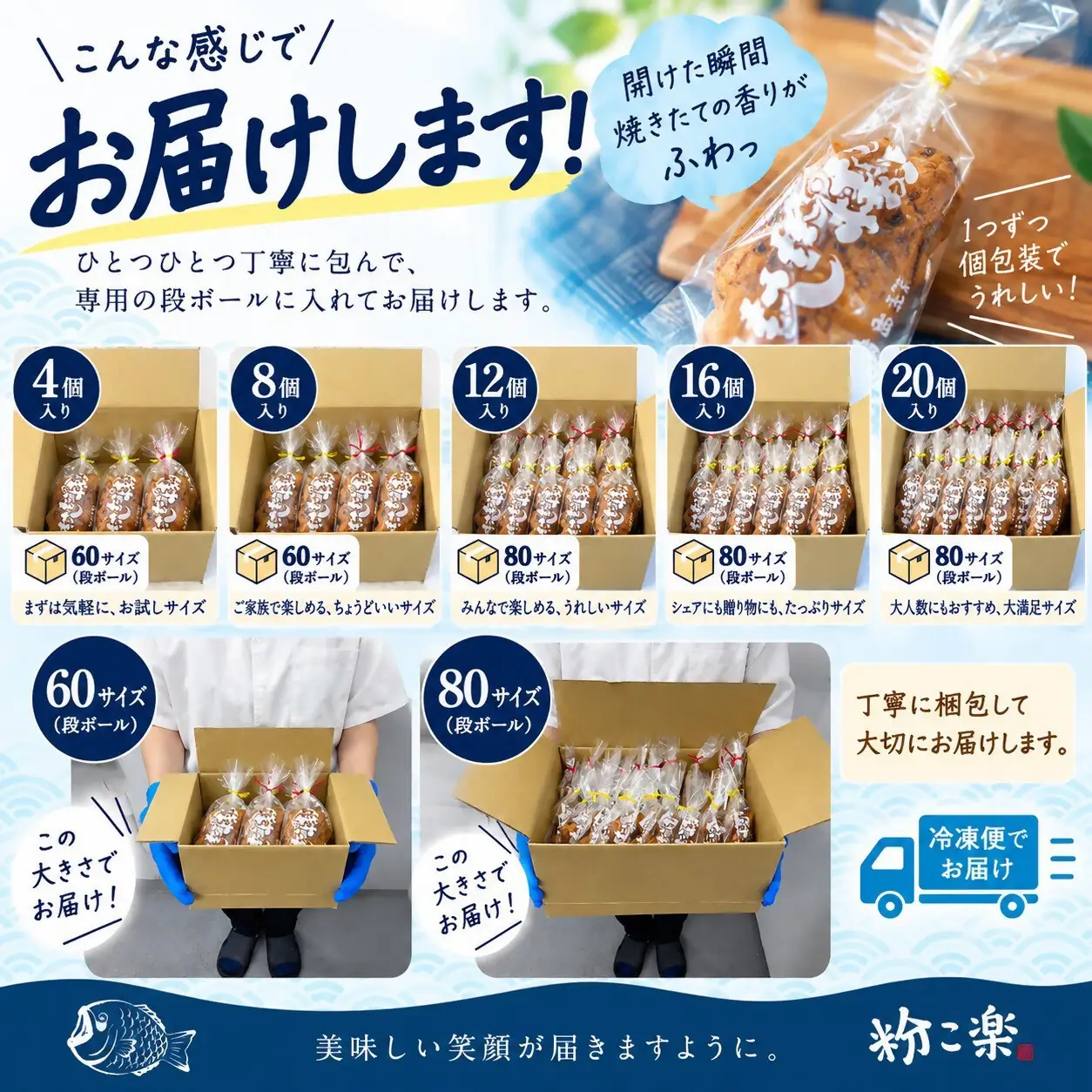 【粉こ楽】冷やしたい焼き 16個入り（あんこ）