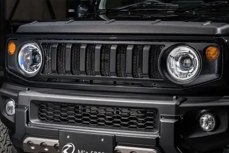 【つや消し ブラック仕様】 【スズキ ジムニー シエラ JB74W】フロントグリル （AES製） 2401-4510 
