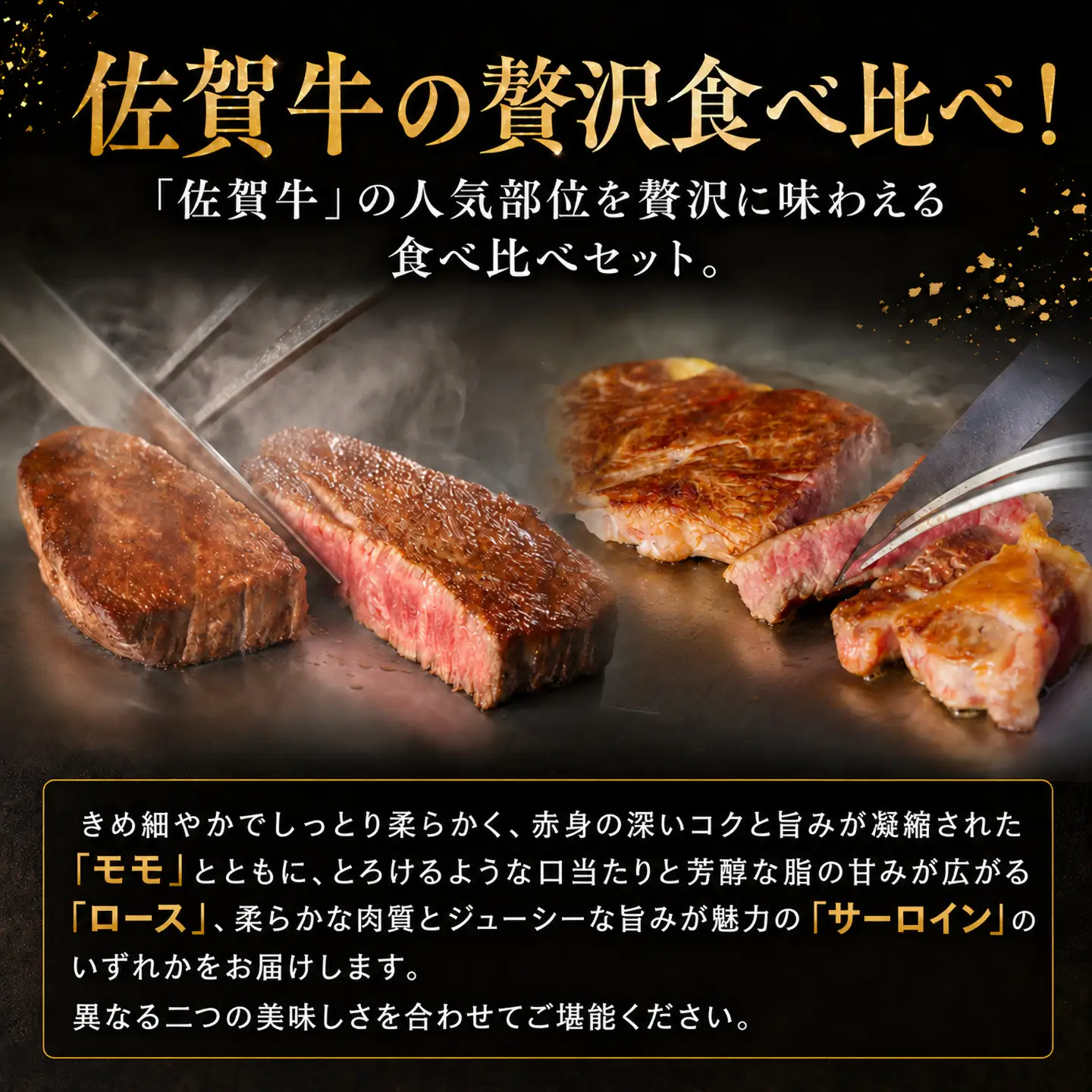 佐賀牛ステーキセット(モモ・ロース又はサーロイン 計4枚) (H106239)