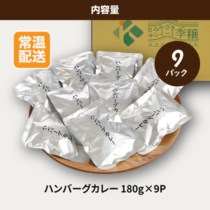 宮崎県産豚 自社ブランド「季じょん山豚」 レトルトハンバーグカレー9パック_K16_0042_4