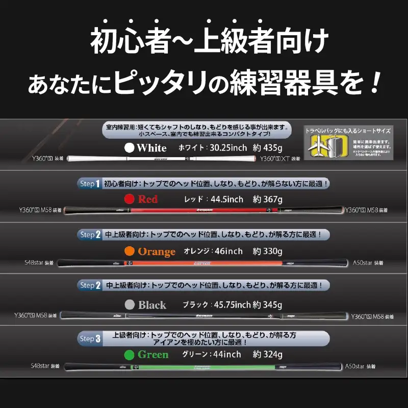（オレンジ：46インチ）ゴルフスイング練習器具「ワンスピード」エリートグリップでスイングを極める！