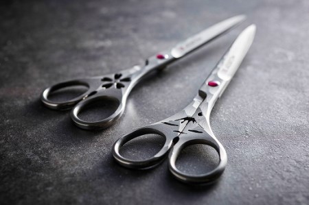 H84-08 Damascus Scissors 富士山