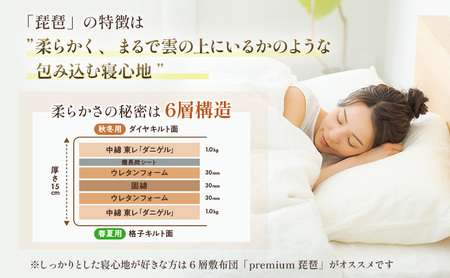 敷布団 6層 琵琶 極厚15cm 備長炭 敷布団