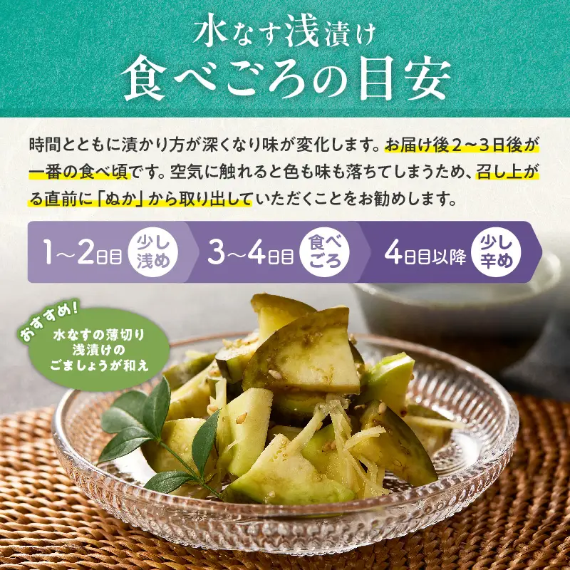 【先行予約】特選 無添加 水なす漬け 徳用水ナス セット