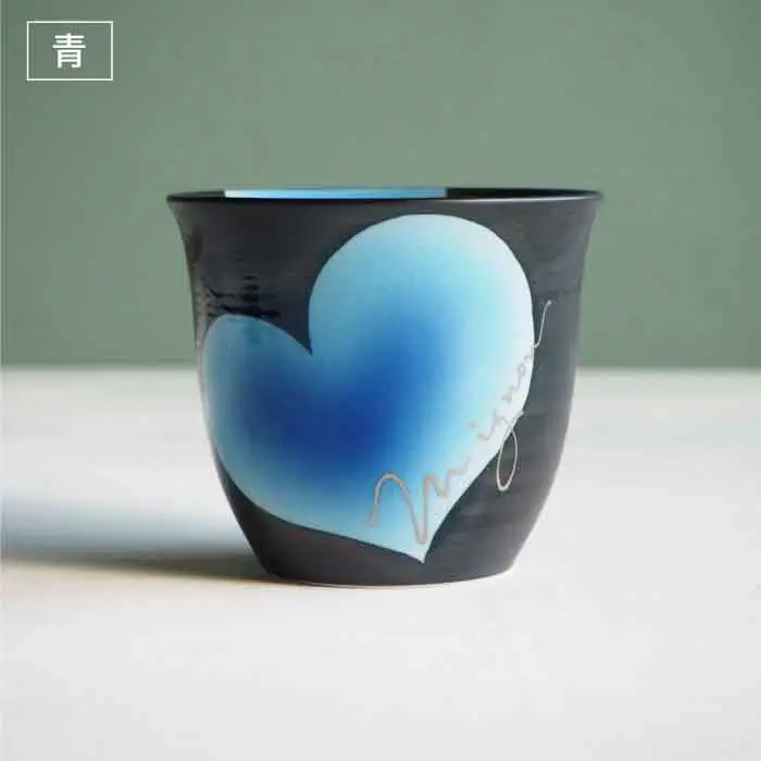 【波佐見焼】mignon ハート フリーカップ 2個セット 食器 皿 【紫明窯・作家はな】【陶藤】 [BE09]  波佐見焼