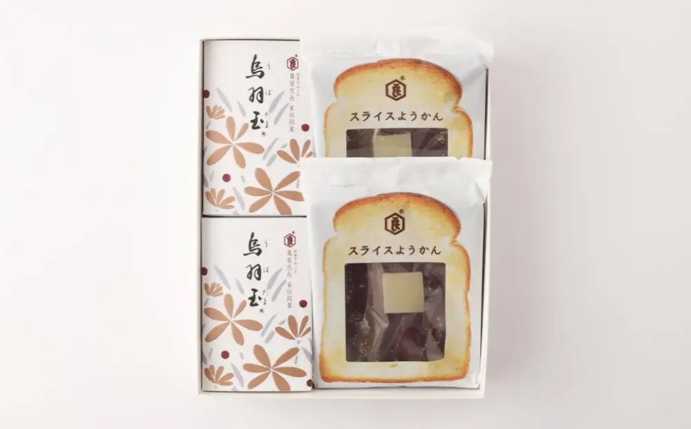 【亀屋良長】定番和菓子 詰合せ（烏羽玉12個・スライスようかん4枚）｜京都 人気スイーツ
