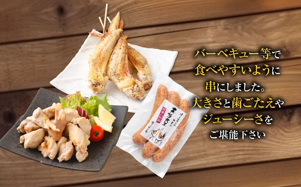 天草大王プレミアムバーべキューセット（大） 計6パック 天草大王 焼鳥 手羽先 串 ウインナー コロコロカット