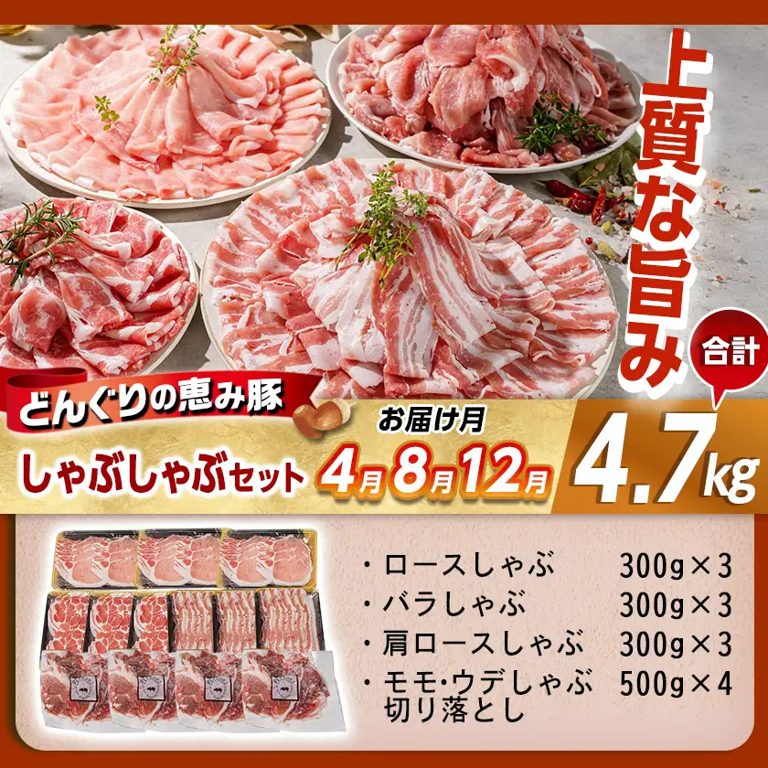 「どんぐりの恵み豚」お肉満載定期便(5ヶ月)〔T60(5)-1102〕_(都城市) 万能スライスセット バラエティセット こま切れセット しゃぶしゃぶセットなど 冷凍 豚肉の定期便 とんかつ スライス しゃぶしゃぶなど