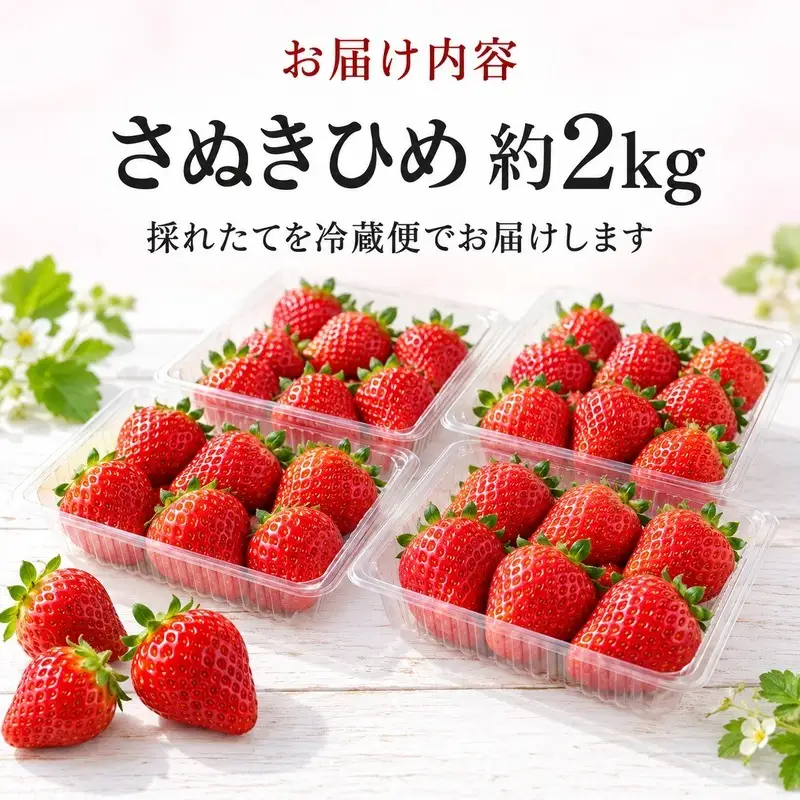 いちご さぬきひめ 香川県産 大粒 いちご【2kg 冷蔵】 【46312083】