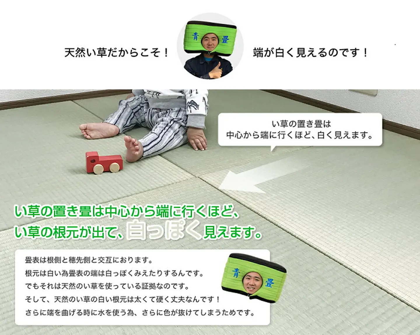 佐賀県産い草置き畳 82cm角1枚セット：B360-003