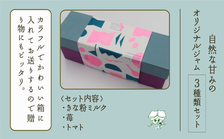 【こまつ町家文庫の世界文学ジャム全集】 こまつもんジャム3種類 セット（きな粉ミルク、苺、トマト）100g×３ dp003n00