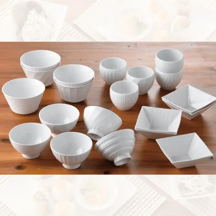 【波佐見焼】白磁手彫 マグカップ ボウル プレート 含む こだわり82点セット 食器 皿 【一真窯】 [BB13] 波佐見焼 食器