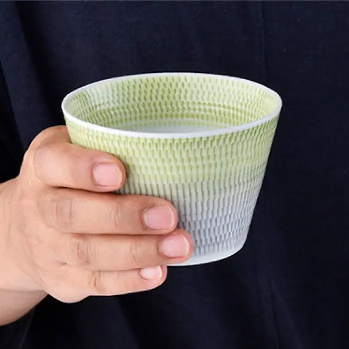 【波佐見焼】 色染流し そばちょこ 2点セット 緑・ネズミ色 食器 皿 【一真陶苑】 [BB18] 波佐見焼 食器