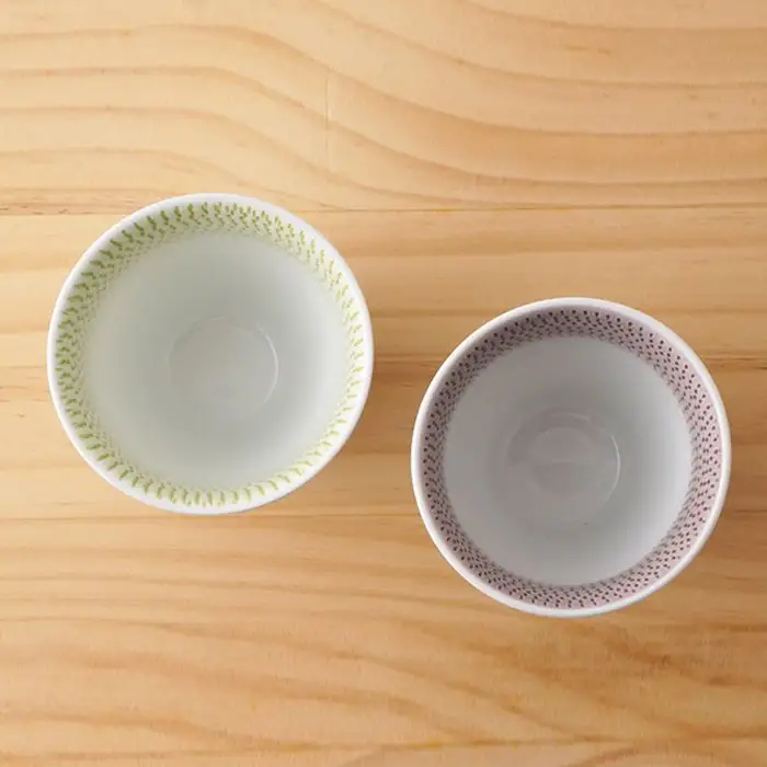【波佐見焼】 色染流し 湯呑 2点セット 緑・ネズミ色 食器 皿 【一真陶苑】 [BB22] 波佐見焼 食器