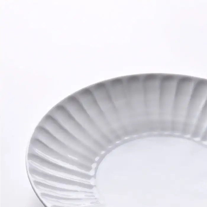 【波佐見焼】白磁手彫 おうちでランチ1 プレート マグカップ 食器 皿 【一真陶苑】 [BB35]  波佐見焼