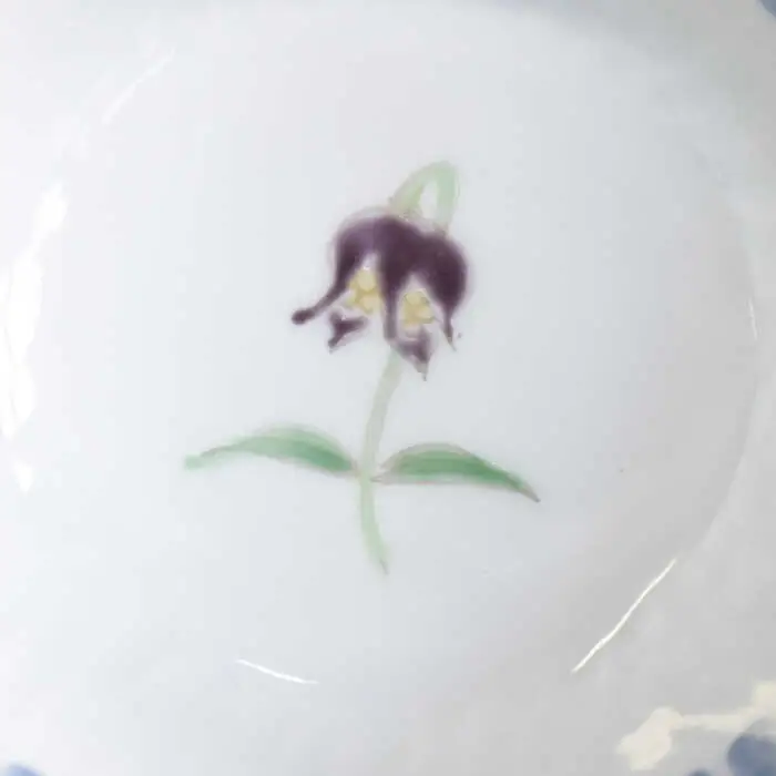 【波佐見焼】十草一つ花線彫り 小鉢 5個セット 食器 皿 【藍水】 [GB11]  波佐見焼