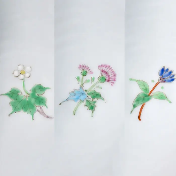【波佐見焼】一つ花銘々皿 小皿 3枚セット 食器 皿 【藍水】 [GB18]  波佐見焼