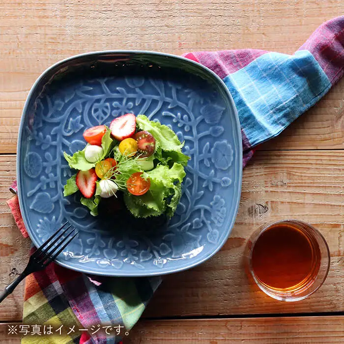 【波佐見焼】レリーフ・フラワーパレード 盛皿2枚セット 皿 食器 プレート 【和山】 [WB36]  波佐見焼