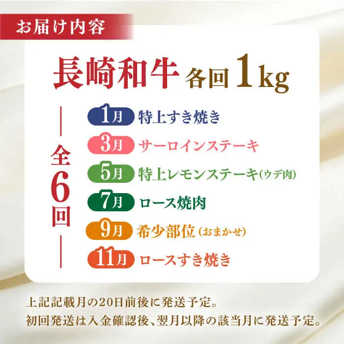 【全6回】【内閣総理大臣賞受賞！】長崎和牛 毎月お届けセット ( 希少部位アリ ) 1kg×6回 [YA20]  肉 牛肉 ロース サーロイン ステーキ サーロインステーキ レモンステーキ すき焼き しゃぶしゃぶ 焼肉 定期便