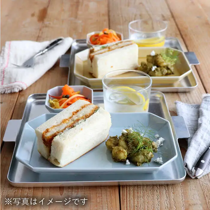 【波佐見焼】八角 プレート L うす瑠璃2枚セット 皿 食器 プレート 【和山】 [WB73]  波佐見焼