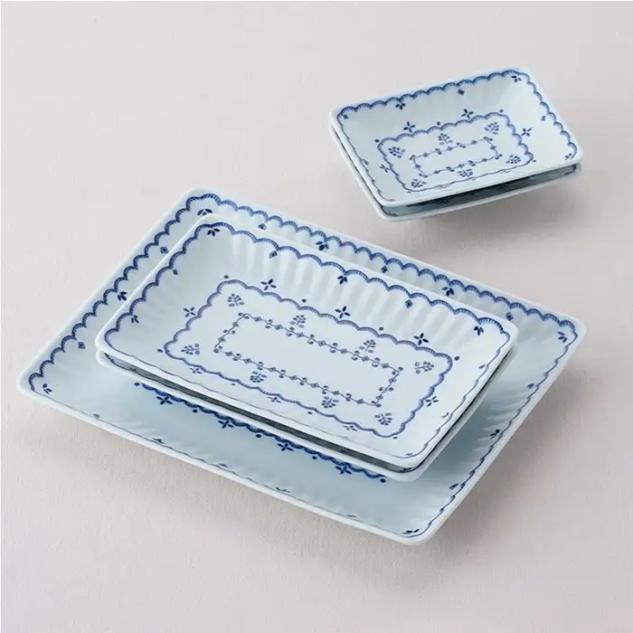 【波佐見焼】角皿 プレート そばちょこ 含む オリジナルセットアップ商品 食器 皿 【トーエー/大貴セラミックス】 [NB33] 波佐見焼