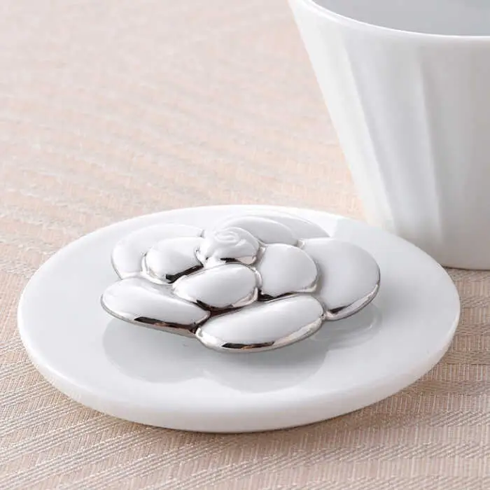【波佐見焼】カメリア アミューズカップ（L）2個セット（プラチナ） 食器 皿 【丹心窯】 [AB25]  波佐見焼