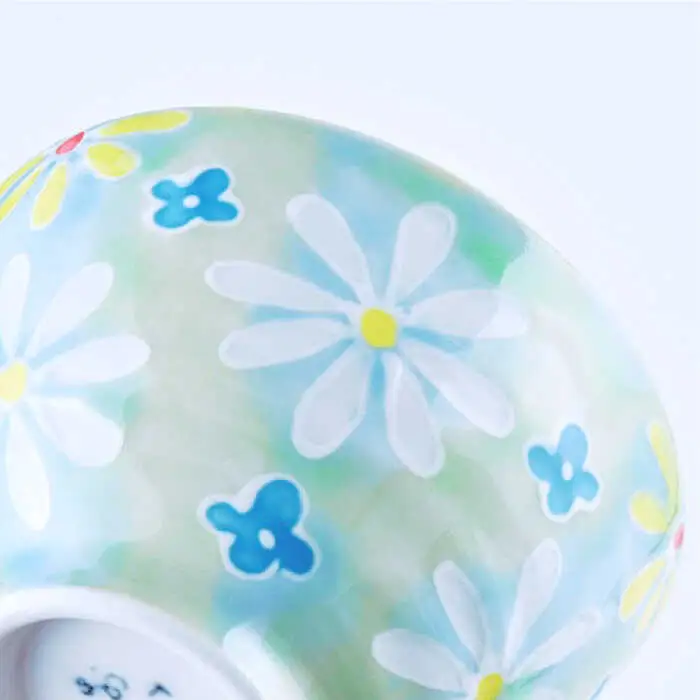【波佐見焼】「フラワーガーデン」茶碗 ピンク・グリーン セット 食器 皿 【大新窯】 [DC60]  波佐見焼