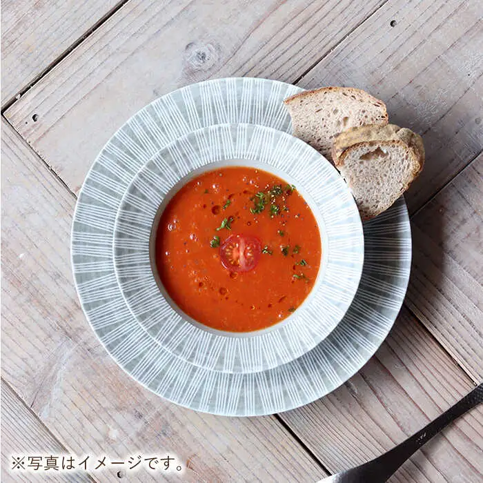 【波佐見焼】Shabby chic style ボウル 2枚セット グレー カレー皿 スープ皿 食器 食器 皿 【和山】 [WB76]  波佐見焼