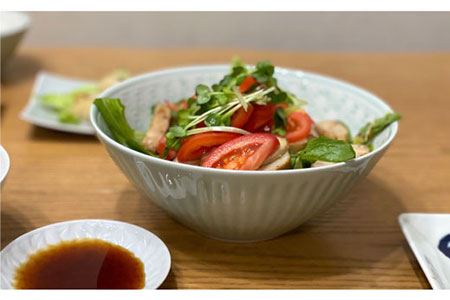 【波佐見焼】麻の葉シリーズ ボウル M・L（白磁・青磁） 4個セット 小鉢  食器 皿 【陶芸ゆたか】 [VA85] 