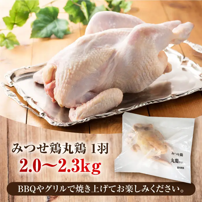 佐賀県産 みつせ鶏 丸鶏 1羽（2.0?2.3kg）鶏 鶏肉 クリスマス 鳥 [FAE081]