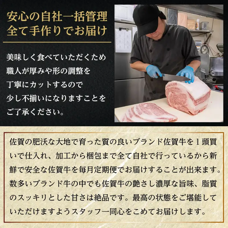 「定期便全6回」 佐賀牛づくし 寄附翌月から発送 (合計2.7kg)