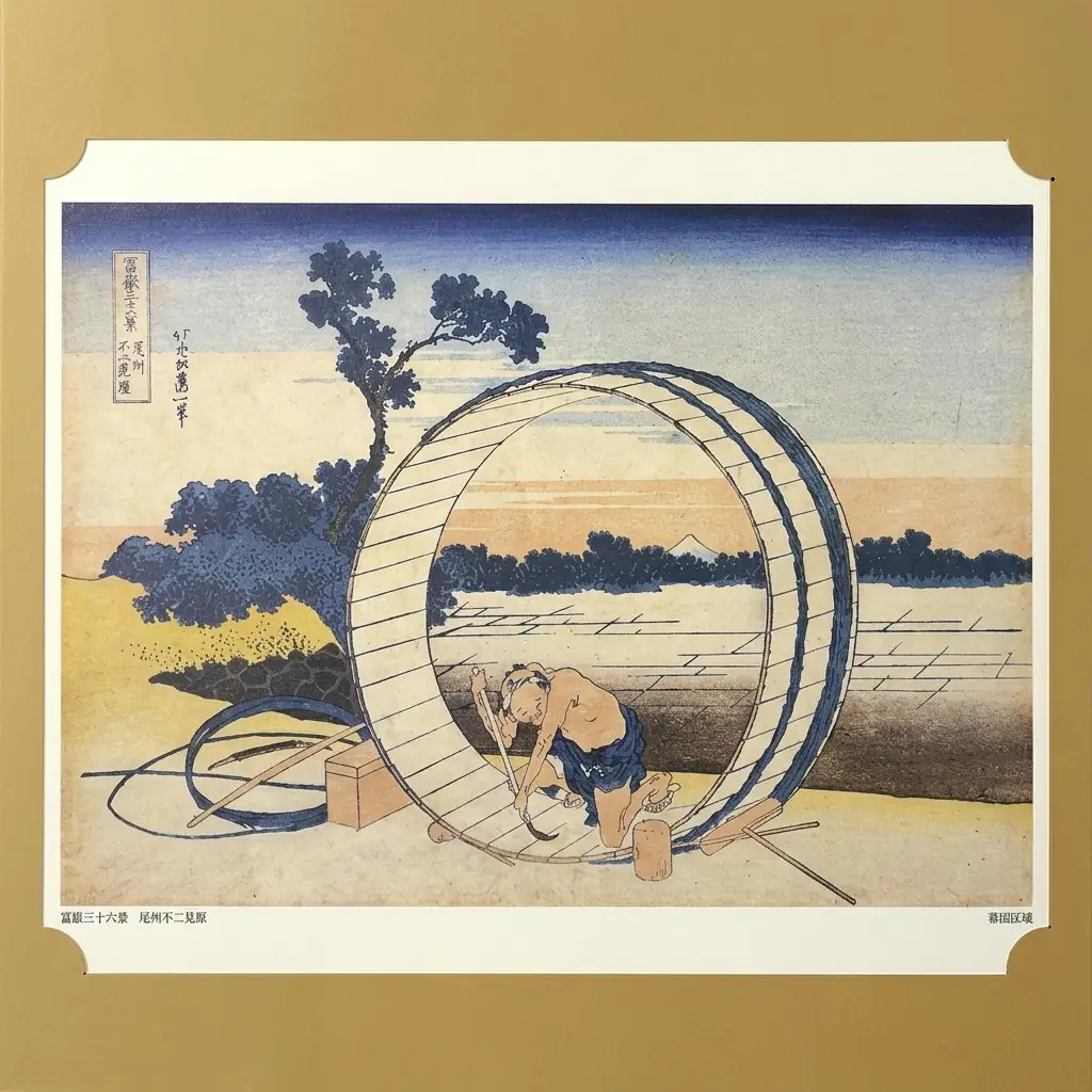 絵画セット 葛飾北斎 富嶽三十六景 印刷画 額縁付 絵画セット【5点 額縁1枚付】