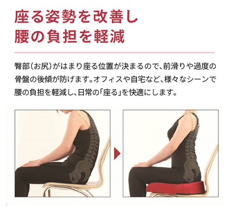 〈訳あり〉スポッとクッション（カラー廃番のため、ピンク好きな方におすすめ！）機能性クッション 楽らくクッション 姿勢矯正 カラークッション 立体 [023M08]